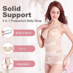 3 in 1 Postpartum Recovery Belt - Post Pregnancy Abdominal Belt for Back Pain and Waist/Pelvis Support