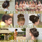 Front Bangs + Hair Bun (Pack of 2) - Fringe Hair Bangs for Forehead & Hair Bun for Messy Hairstyle