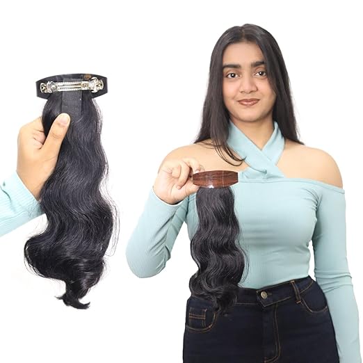 Flat Clip Ponytail Hair Extension 20" inches - You can change the Clip Anytime Anywhere