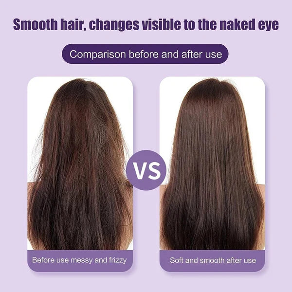 RECHARGEABLE Mini Hair Straightener Hot Comb - Charge Once and Use Anytime