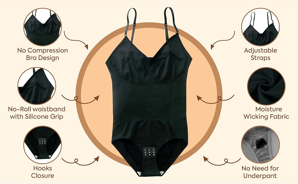 Strapless Shapewear Bodysuit - For Tummy Control & Butt Lifter Body Shaper