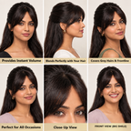 2 Clip Front Hair Topper - For Covering Grey Hairs & Front Hairline